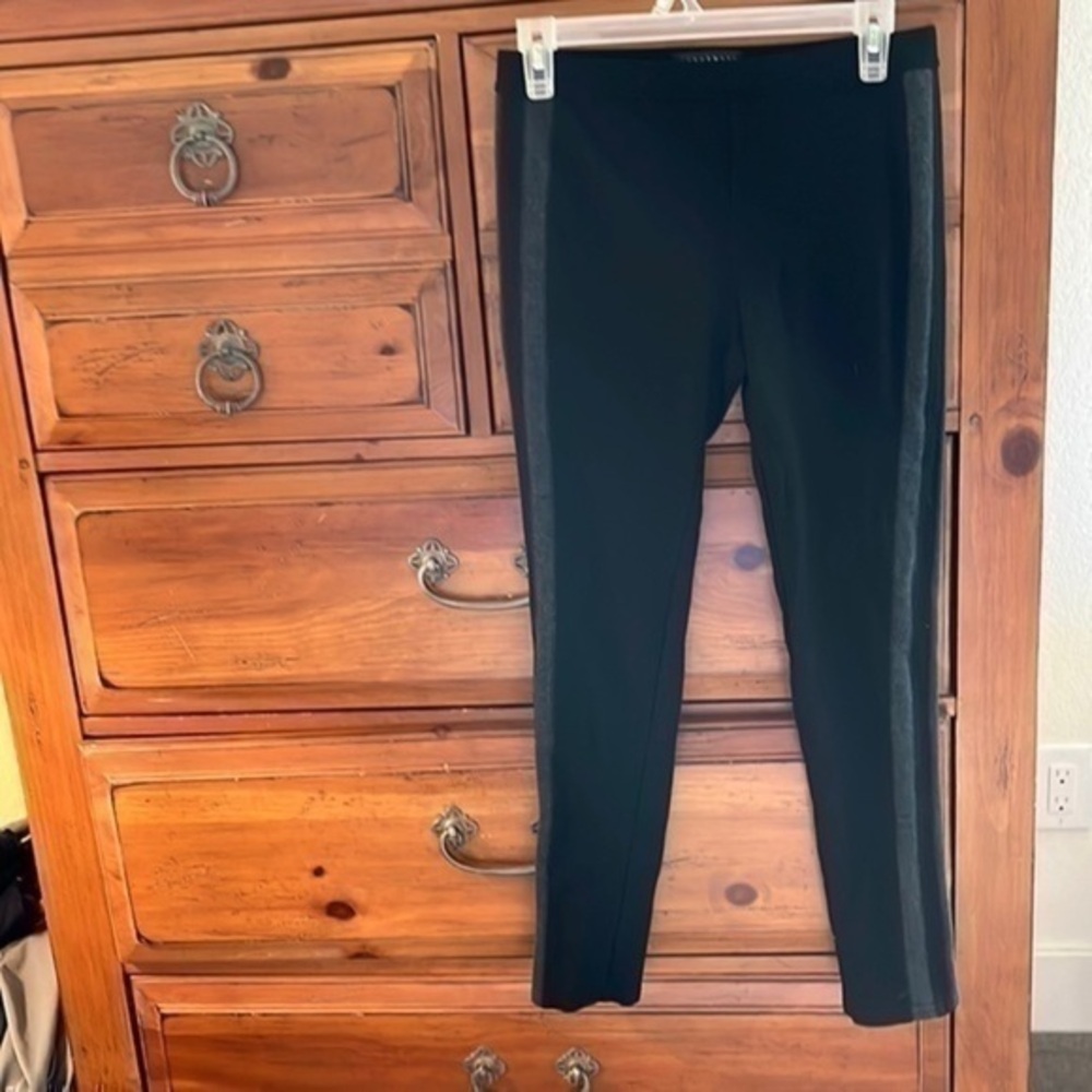 Sanctuary Women’s Black And Gray Stretch Knit Leggings Pants Size Medium